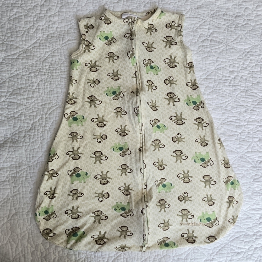 Summer Swaddle Me Newborn Monkey Sleep Sack Wearable Cotton Blanket 1 TOG